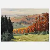 Carl Rang, Spätsommer im Gebirge, Öl auf Leinwand