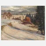 Eugen Franz Renwart, Winterlandschaft, Öl auf Leinwand
