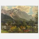 Carl Müller-Baumgarten, Blick auf die Zugspitze, Öl auf Leinwand