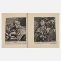 Cornelis Visscher, Paar Heiligendarstellungen, Kupferstiche