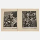 Cornelis Visscher, Paar Heiligendarstellungen, Kupferstiche