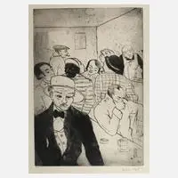 Bruno Voigt, "Artisten", Radierung auf Velin