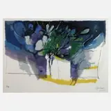 Gerhard Almbauer, Blumenstillleben, 2001, Farblithographie auf Bütten