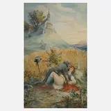 Ludwig Sckell, Sommervergnügen, Aquarell