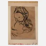 Kleines Mädchen by Heinrich Zille, Kohle auf Papier, offered Sep 2024