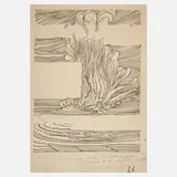 Ernst Fuchs, Illustrationszeichnung, Tuschefeder auf Ingresbütten