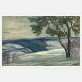 Hermann Paschold, Winterliche Landschaft, Öl auf Malkarton