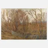 Hermann Paschold, Imposante Bachlandschaft, Öl auf Malkarton