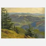 Otto Westphal, Thüringer Wald bei Seligenthal, Öl auf Malkarton