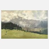 Walther Witting, Gebirgslandschaft, 1921, Öl auf leinenkaschiertem Karton