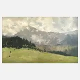 Walther Witting, Gebirgslandschaft, 1921, Öl auf leinenkaschiertem Karton