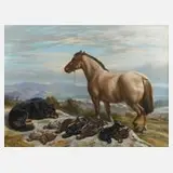 Samuel John Carter, der Rebhuhn-Jagd, 1881, Pastellkreidezeichnung