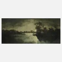 Otto Hoffmann, tlandschaft, 1889, Öl auf Papier