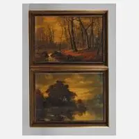 Constantin Hölscher, Paar herbstliche Landschaften, Ölmalerei