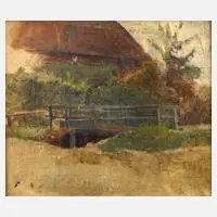 Hans Deiters, Bauerngehöft, Öl auf Leinwand
