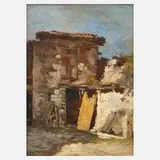 Guiseppe Galli, Studie eines zerfallenen Hauses, 1932, Öl auf Holz