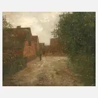 Morgendliche Dorfstraße by Rudolf Höckner, Öl auf Leinwand, offered Feb 2025