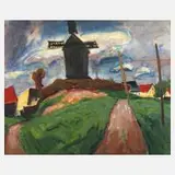 Egon von Kameke, "Mühle bei Werder", Mischtechnik