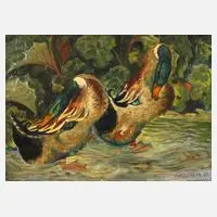 Walther Klemm, Zwei Enten, Federpflege