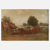 Johann Georg Mohr, »Heimkehr in fröhlicher Gesellschaft«, Öl auf Leinwand