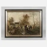 Michail Ponomarenko, »An der Zollstation«, 1990, Öl auf Leinwand