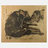 Horst Janssen, "Lomme Toy or toy", Farblithographie auf Japanpapier