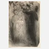Anatoli Kaplan, Der Geiger, Kreidelithographie