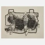 Alfred Traugott Mörstedt, "Fundort", 1973, Tuschelithographie