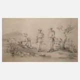 Max J. Wagenbauer, Künstler in der Natur, Zeichnung