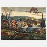 Franz Reiß, Blick auf Schmalkalden, Mischtechnik