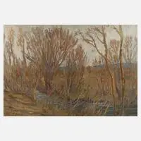 Hermann Paschold, Imposante Bachlandschaft, Öl auf Malkarton