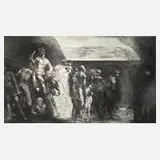 Volker Stelzmann, "... der Apfel ist gefallen", 1979, Radierung auf Bütten
