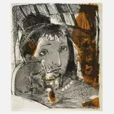 Klaus Schwabe, "Hic, Mallorca", 1997, Farbradierung auf Velin