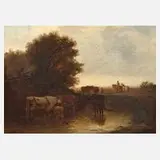 Edmund Dittmann, »Eine Viehherde«, 1874, Öl auf Leinwand