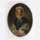 Carl Jäger, Damenportrait, 1864, Öl auf Leinwand und ovalem Keilrahmen