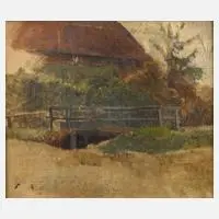 Hans Deiters, Bauerngehöft, Öl auf Leinwand
