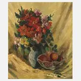 Ingfried Henze-Morró, Blumenstillleben, Öl auf Leinwand