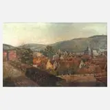 Johann Heinrich Limpert, Ansicht von Büdingen in Hessen, Öl auf grober Leinwand