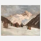Wilhelm Nisi, "Staffkogel in den Kitzbüheler Alpen", Öl auf Leinwand