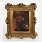 "Feierabend" by Alois Heinrich Priechenfried, Öl auf Leinwand, offered Mar 2025
