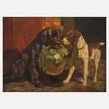 Richard Strebel, "Zwischen Pflicht und Liebe", 1908, Öl auf Holz