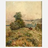 Mario Carl-Rosa, Sommertag auf dem Land, Öl auf Holztafel