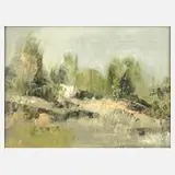 Dorsten Klauke, Frühlingslandschaft, Öl auf Leinwand