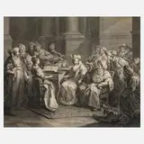 Das Konzert by Claude-Antoine Litret de Montigny, Radierung mit gekonnter Behandlung der Lichteffekte auf Bütten, offered Mar 2025