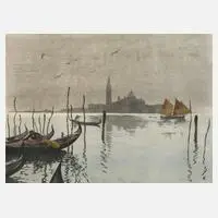 Hans Frank, Venedig, Farbholzschnitt auf Japanpapier