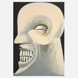 Horst Antes, "Portrait Louis Armstrong I", Farblithographie auf Velin