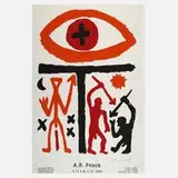 A. R. Penck, Plakat, Farbsiebdruck auf leichtem Karton