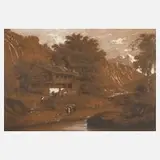 E. van Dude, "Tal in Oberhasli" Kanton Bern, 1832, Mischtechnik