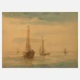 F. Binder, Segelschiffe, Mischtechnik