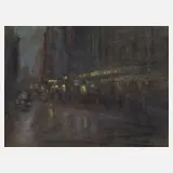 Petr Brandl, Lichter der Großstadt, Pastell auf Papier